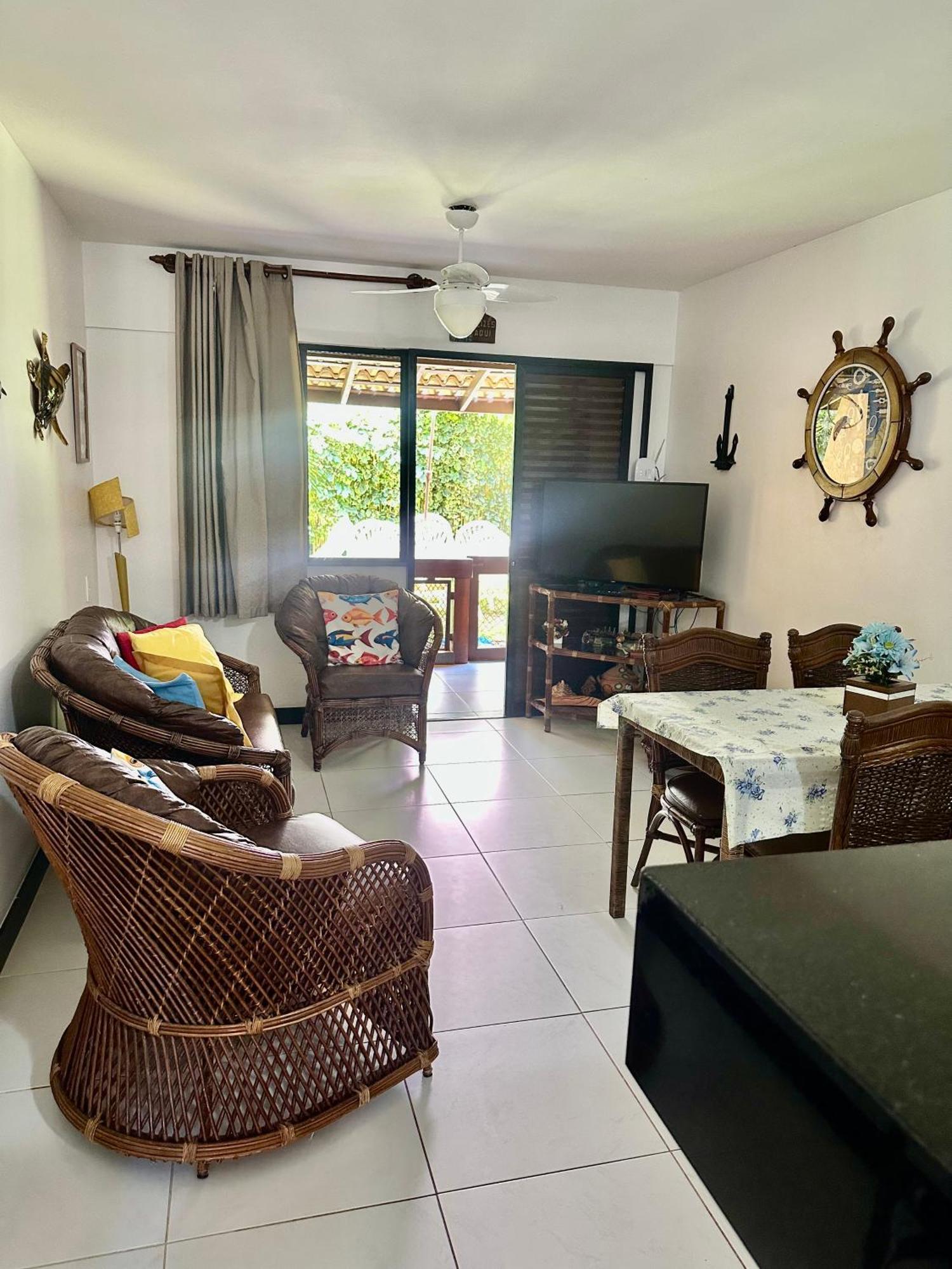 Flat Guarajuba 4 Quartos Terreo A Beira Mar - Pe Na Areia - Governanca Com Arrumadeira E Wi Fi Inclusos Camassari Экстерьер фото